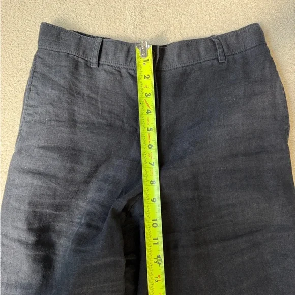 J. Crew Harbor pant in linen, black, size XS extra small - Picture 4 of 7